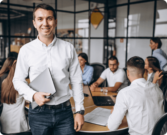 Board Director presenting during a remote virtual meeting Board Director presenting during a remote virtual meeting