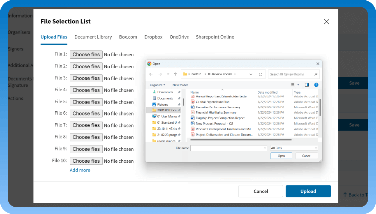 1 - Carregue seu documento