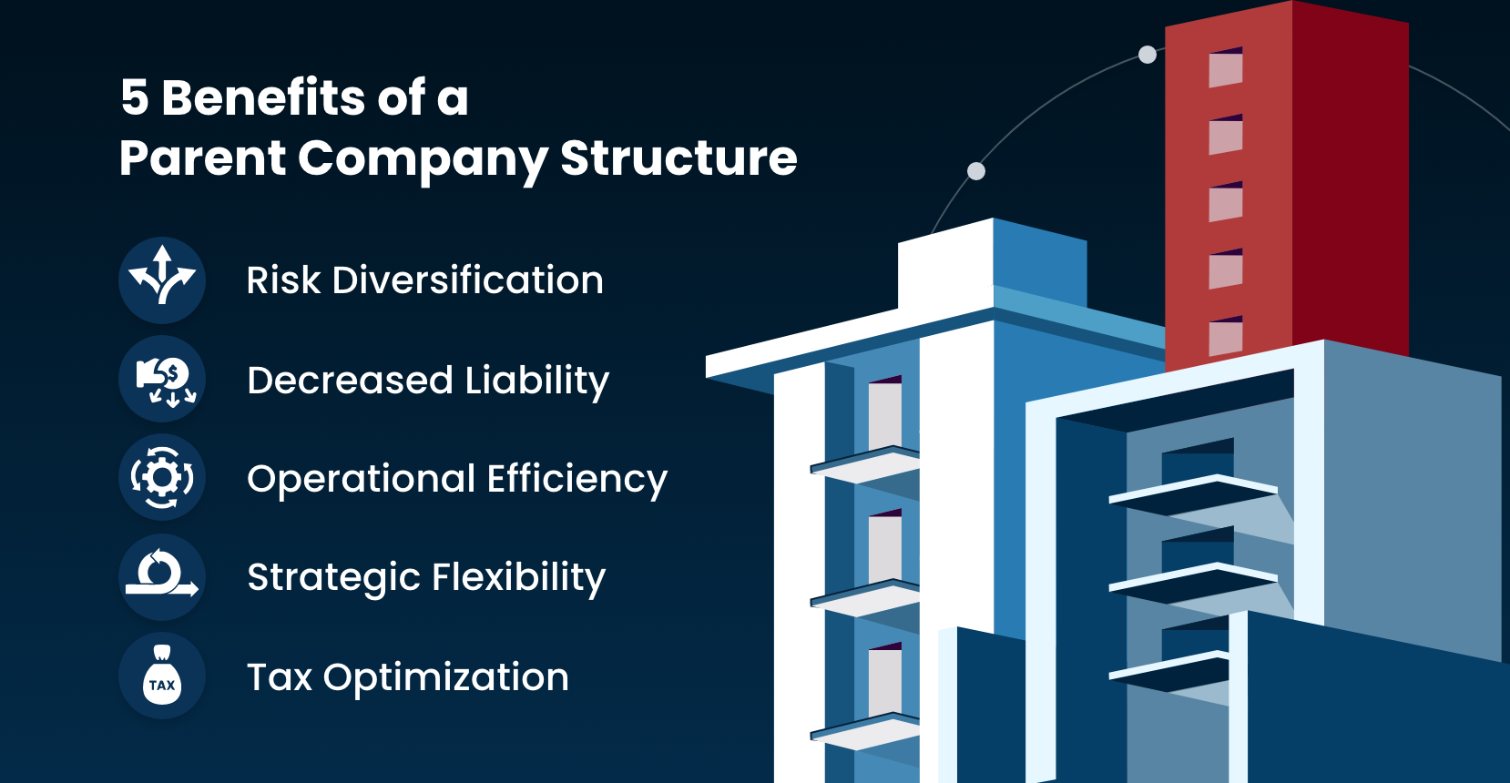 What are the benefits of a parent company structure?