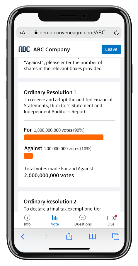 AGM @ Convene Voting Feature