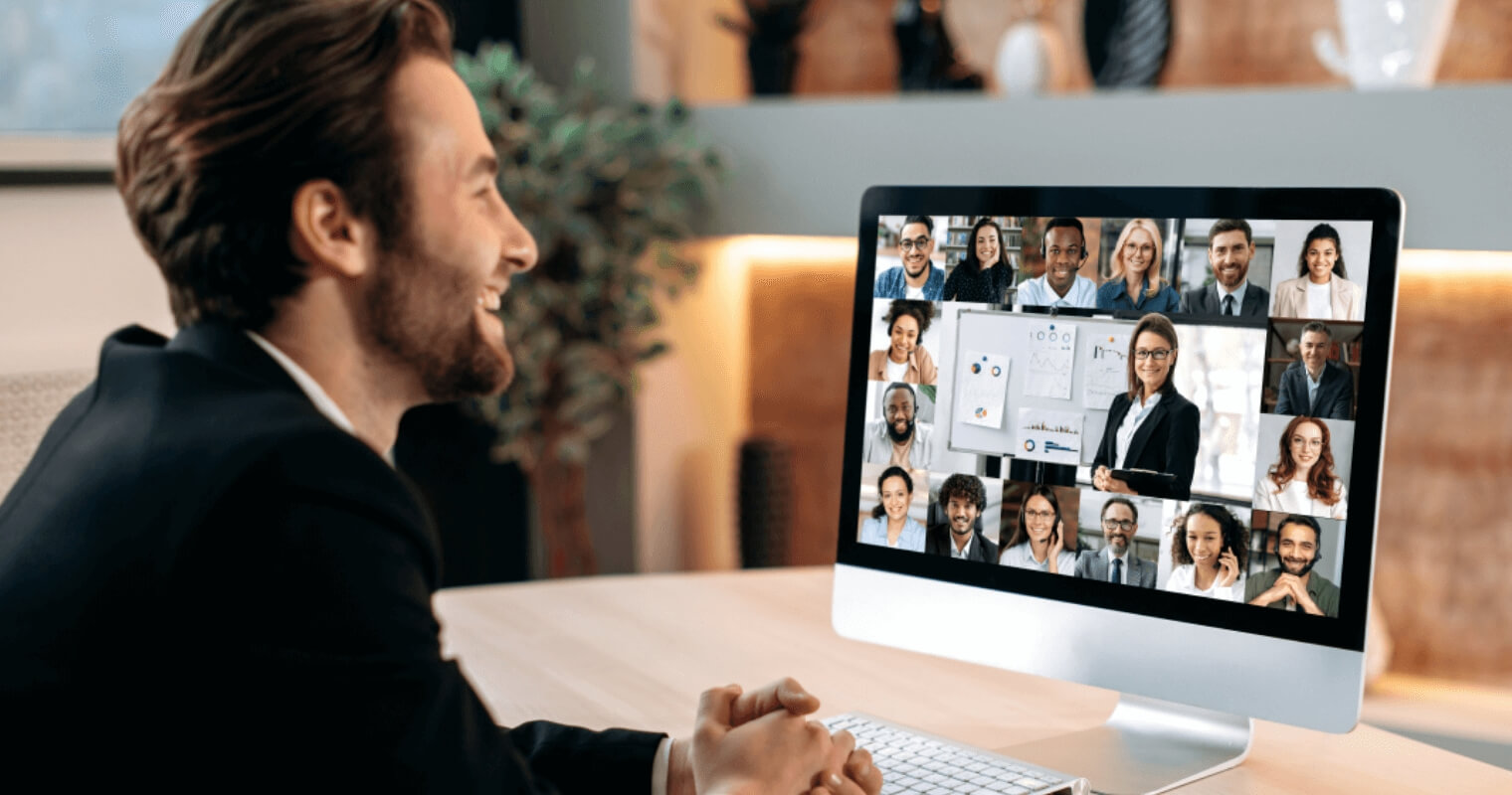 Employee having a meeting