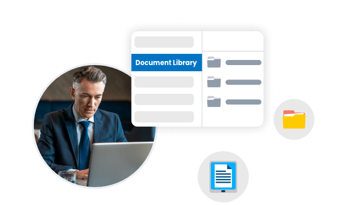 Graphic illustration for centralized data access Graphic illustration for centralized data access
