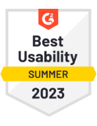 G2 Best Usability Summer 2023 G2 Best Usability Summer 2023