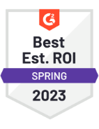 G2 spring 2023 best est. ROI G2 spring 2023 best est. ROI