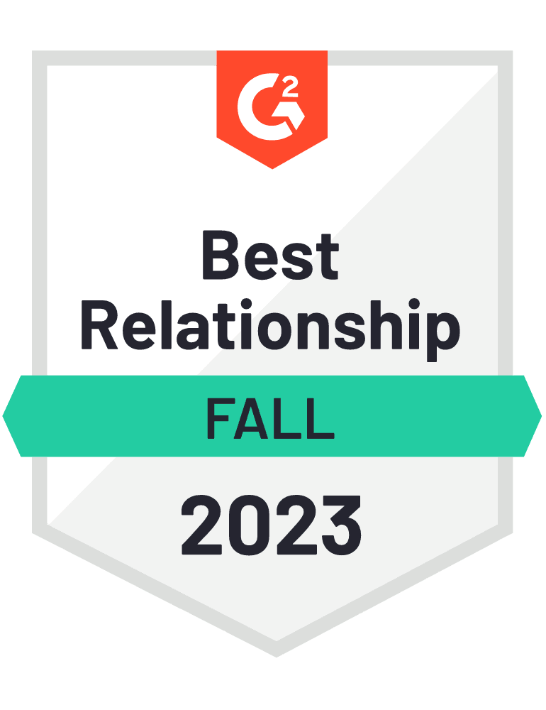 G2 - Best Relationship - Fall 2023 G2 - Best Relationship - Fall 2023