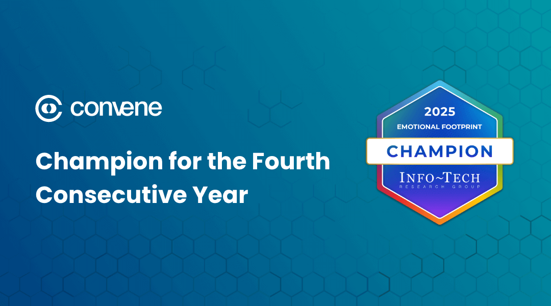 Convene Wins SoftwareReviews’ 2025 Emotional Footprint Champion Title for Fourth Year in a Row