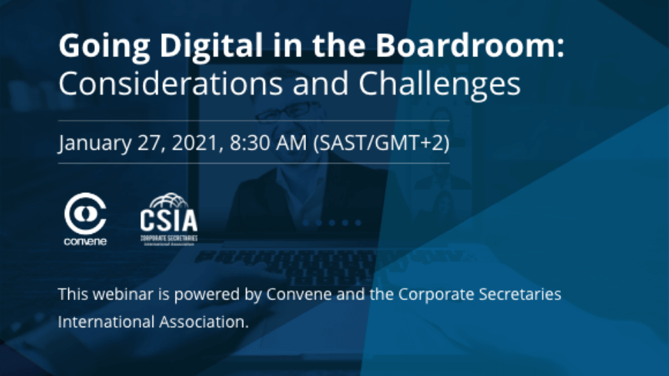 Going Digital in the Boardroom Considerations and Challenges