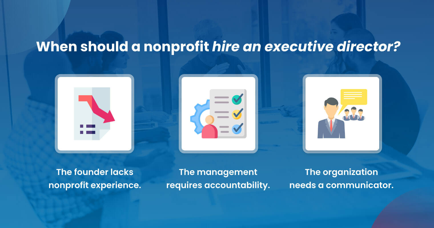 When should a nonprofit hire an executive director?