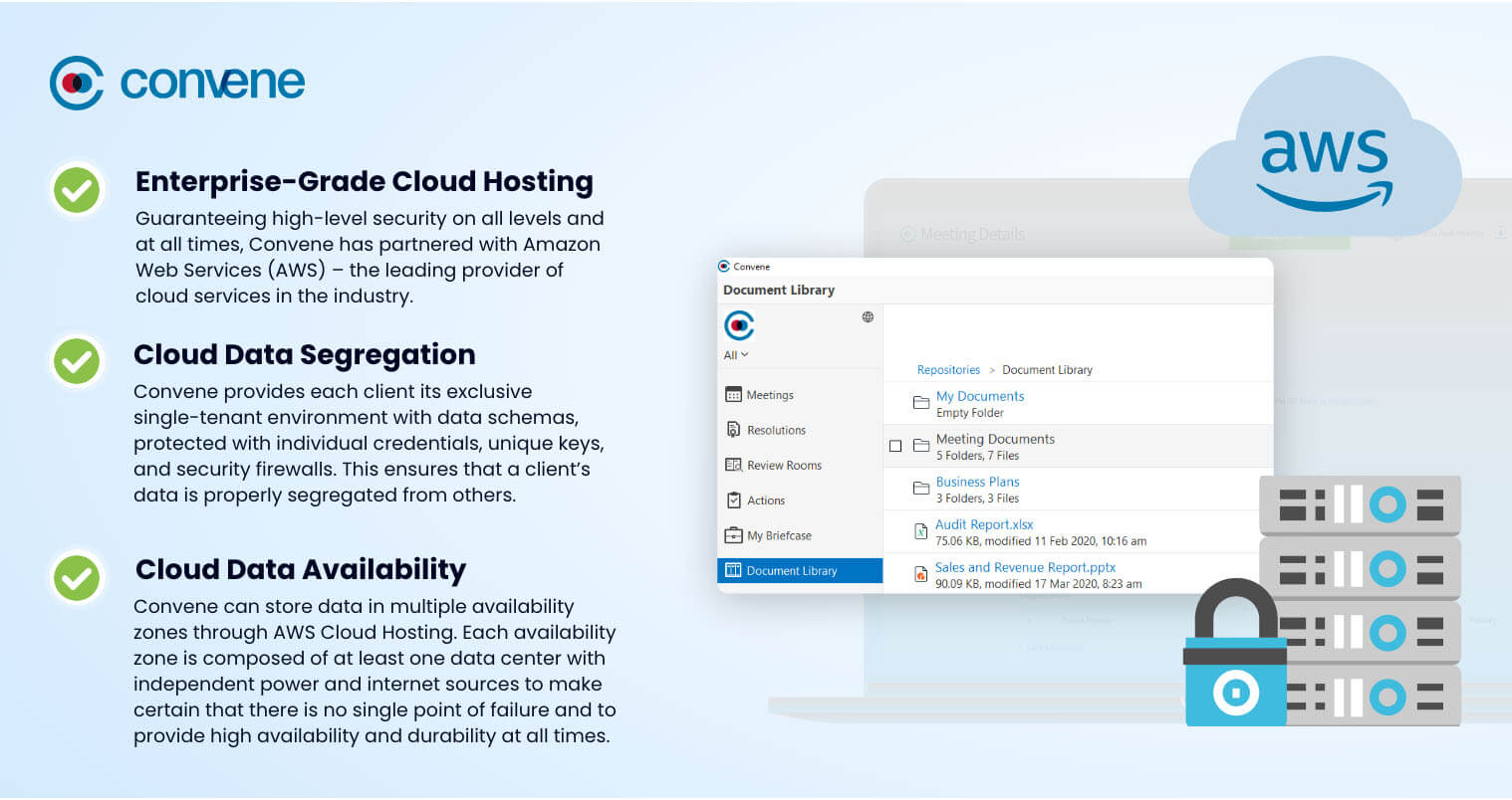 Convene as a Cloud-Hosted Board Portal Software