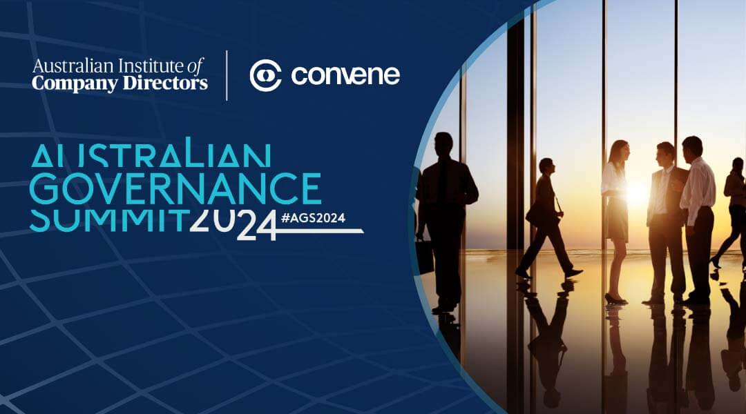 Convene Champions Governance Excellence as Corporate Sponsor of the Australian Governance Summit 2024