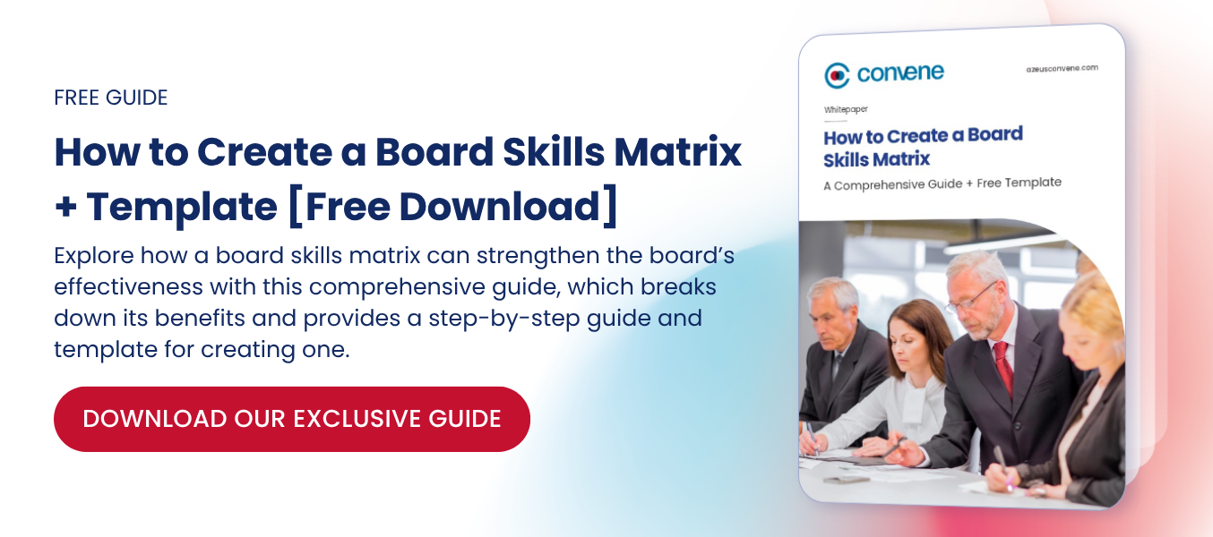 How to Create a Board Skills Matrix