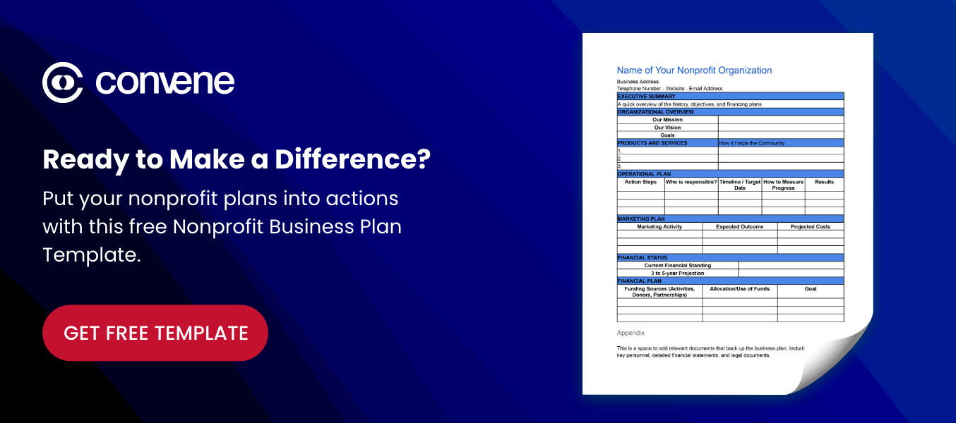 Nonprofit Business Plan Free Template