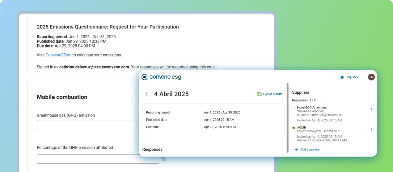 Convene ESG - Supplier Module