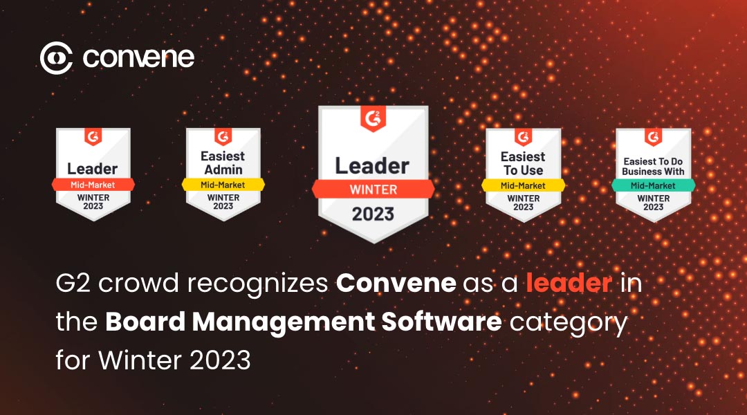Convene wins Leader on G2 Board management report for Winter 2023