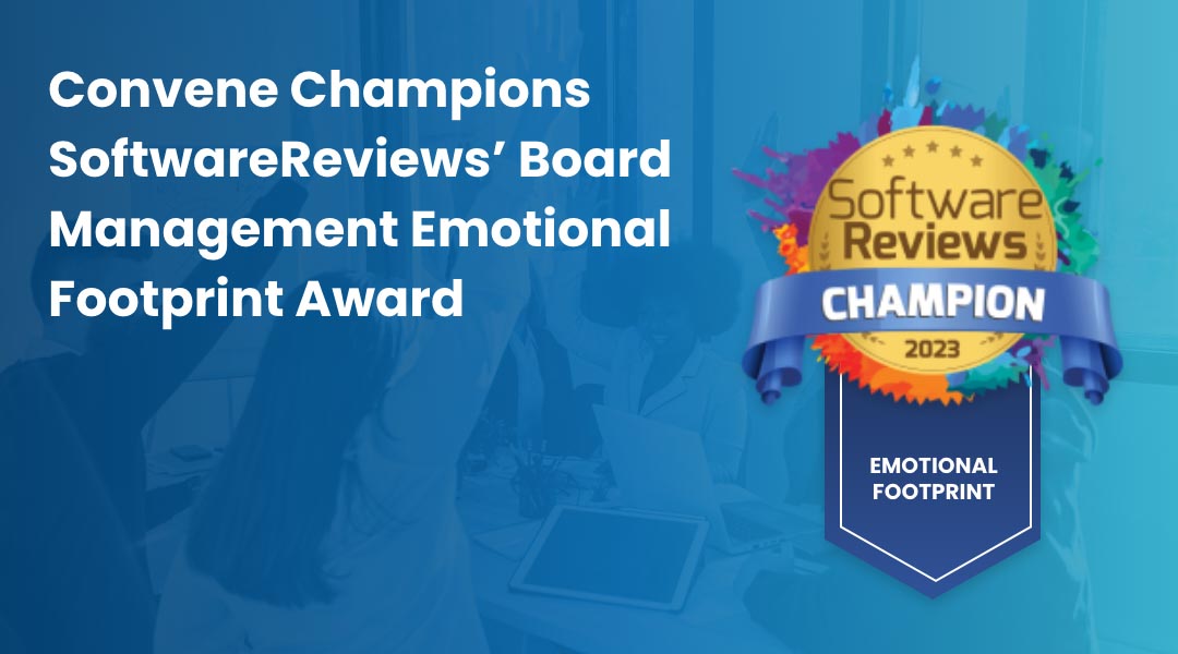 Convene Champions SoftwareReviews’ Board Management Emotional Footprint Award
