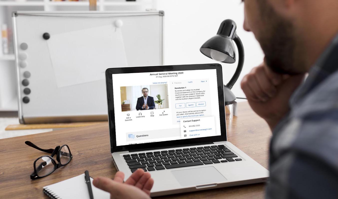 Joining virtually a general meeting via ConveneAGM, a virtual AGM platform