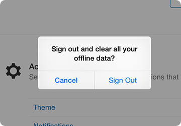 Clear offline data Clear offline data