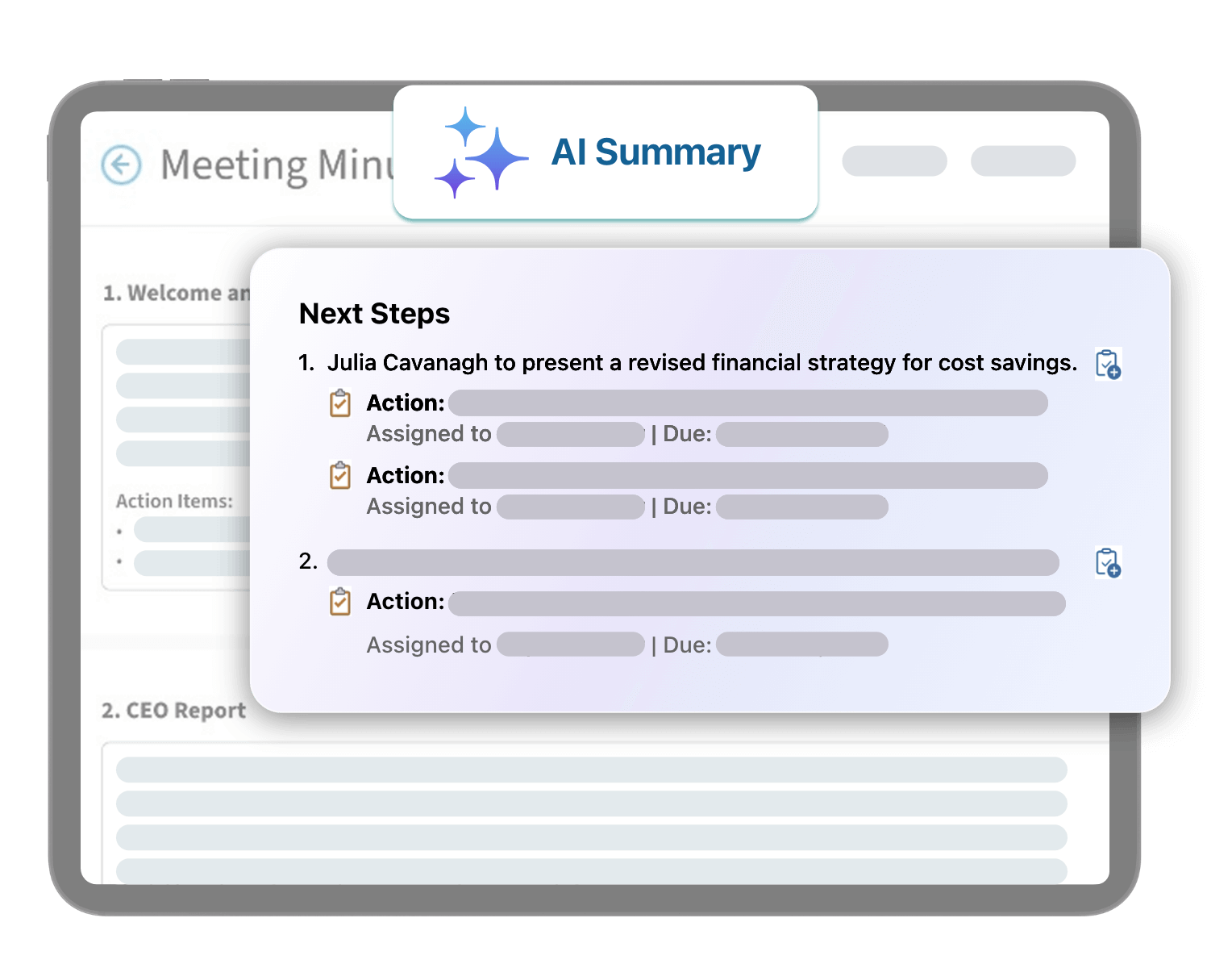 Auto-generate Meeting Action Items Auto-generate Meeting Action Items
